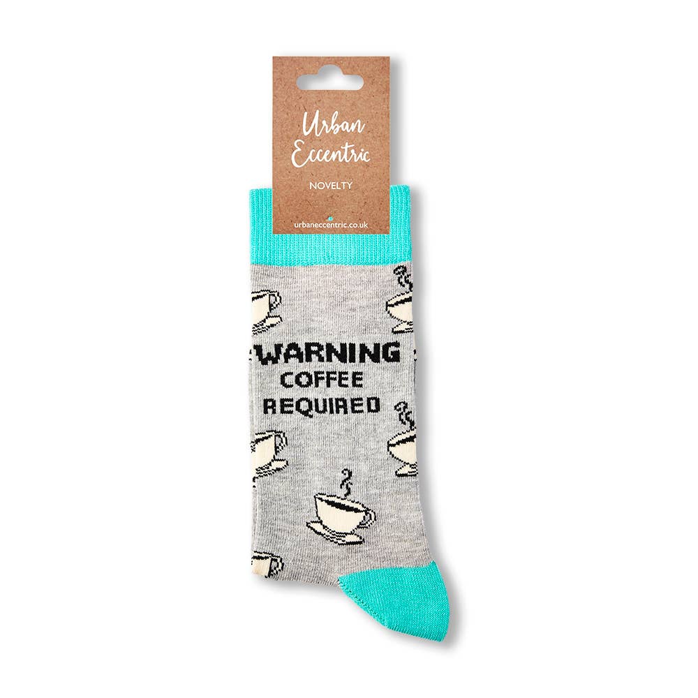 Unisex Warning Coffee Required In Socks: 6 - 11