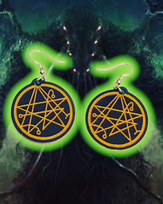 Cthulhu Elder God Symbol Acrylic Earrings