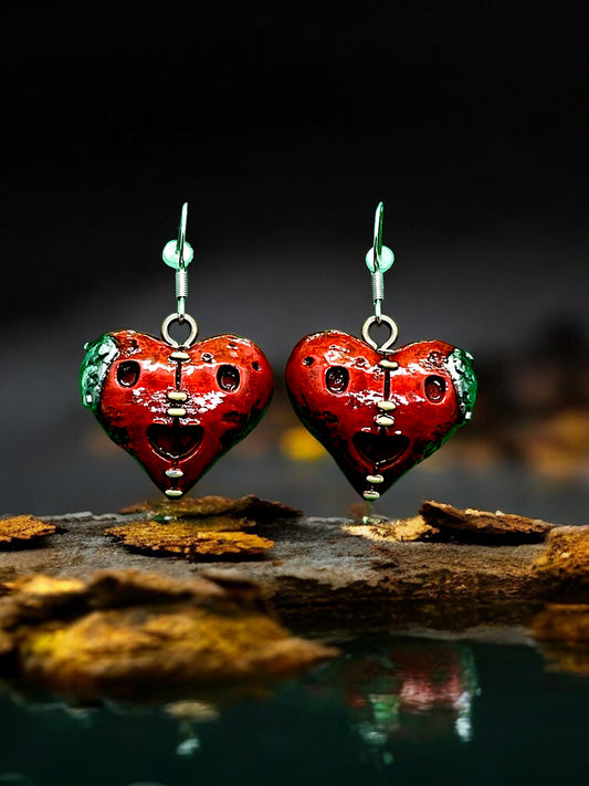 Steam Punk Voodoo Heart Earrings