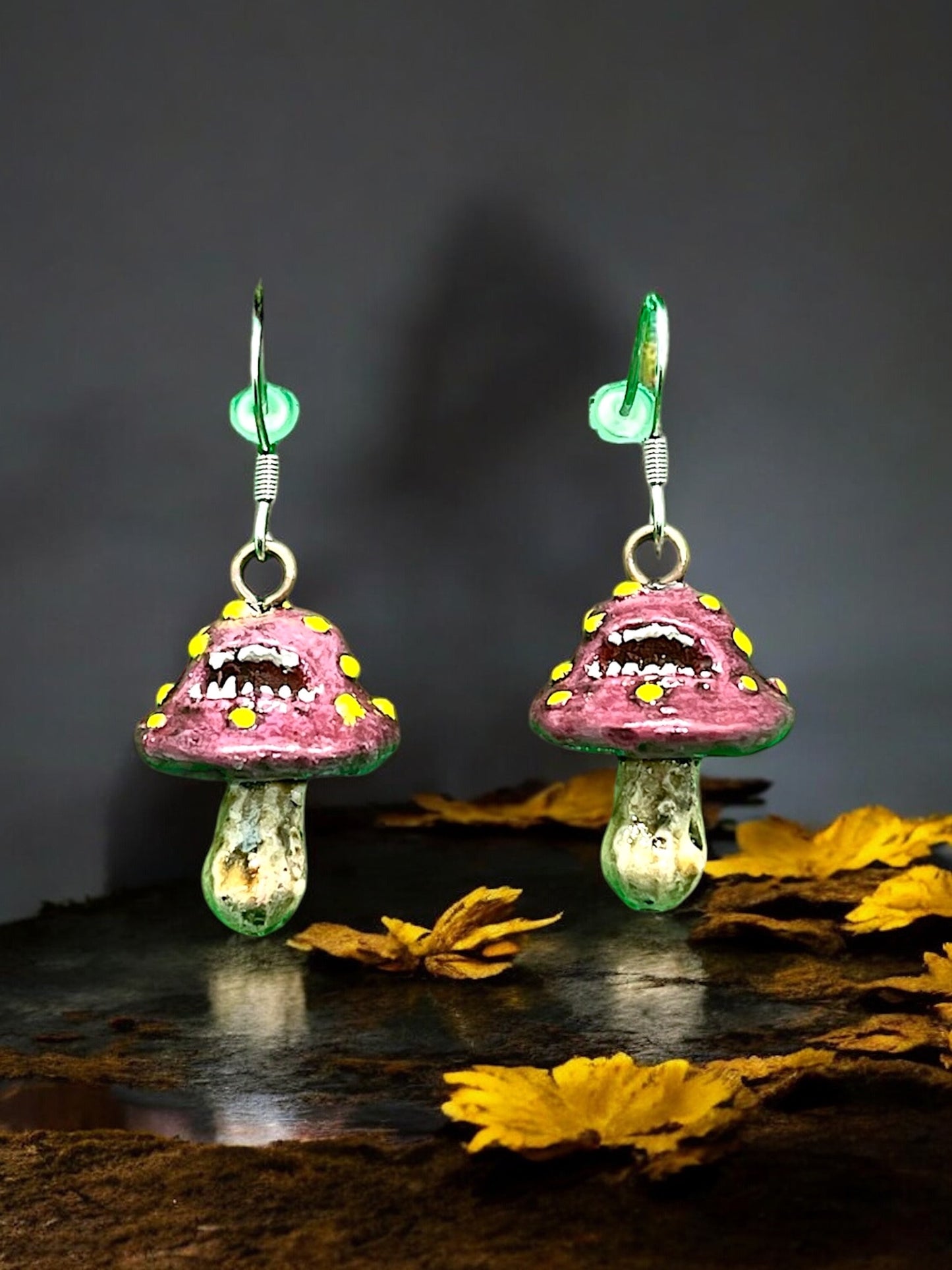 Mimic Mushroom Pink  Earrings