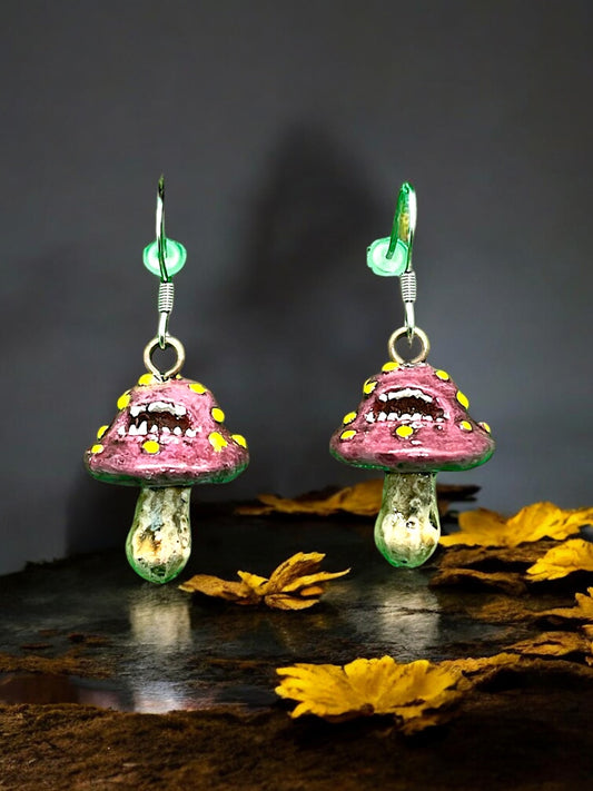 Mimic Mushroom Pink  Earrings