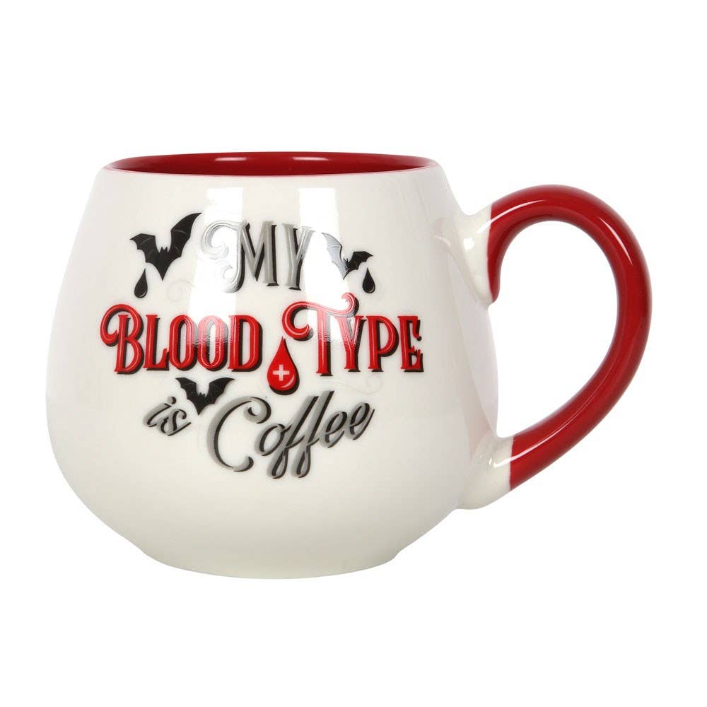 My Blood Type is Coffee Gothic Vampire Rounded Mug