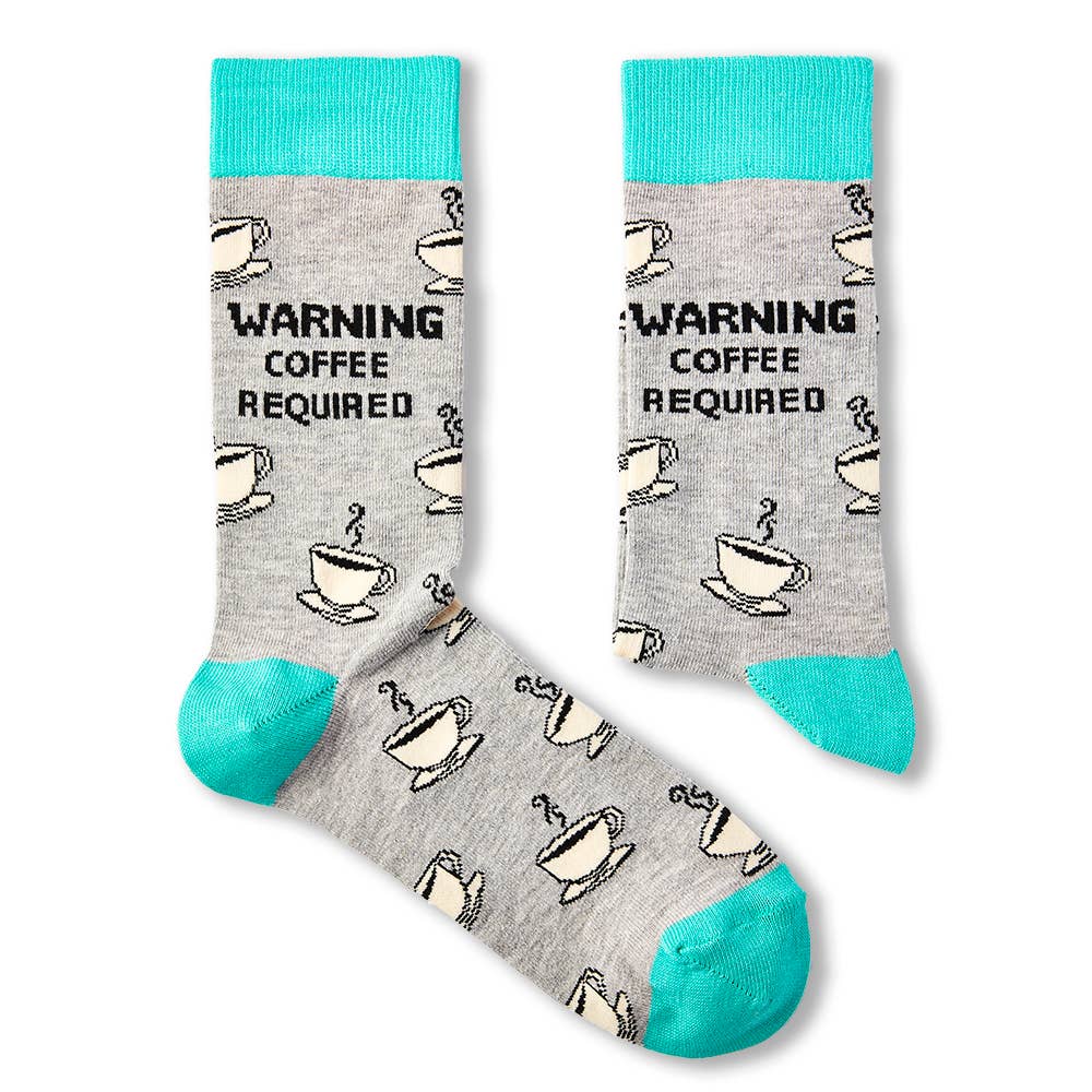 Unisex Warning Coffee Required In Socks: 6 - 11