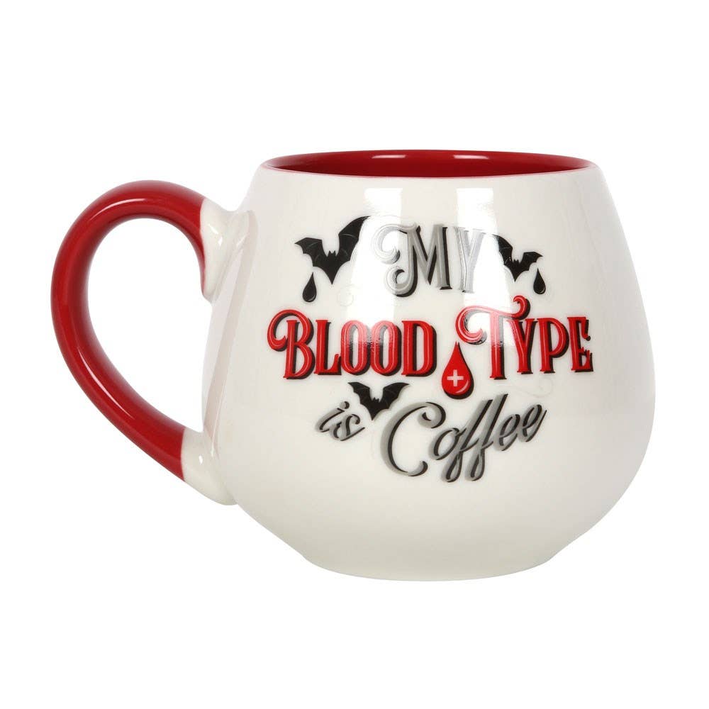 My Blood Type is Coffee Gothic Vampire Rounded Mug