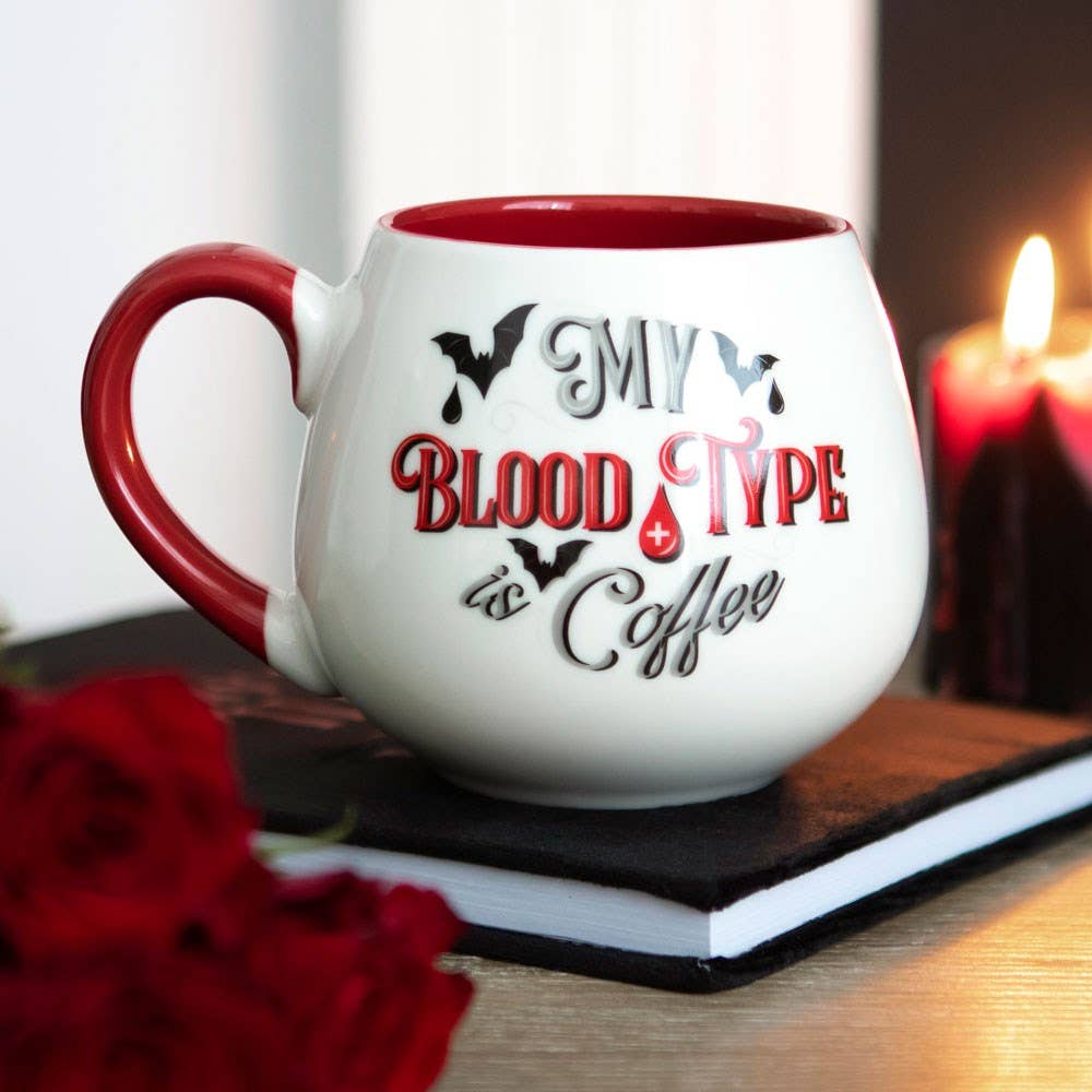 My Blood Type is Coffee Gothic Vampire Rounded Mug