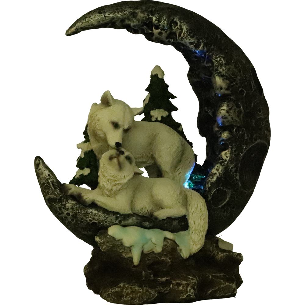 Lunar Companions Wolves Moon Figurine 19.3cm